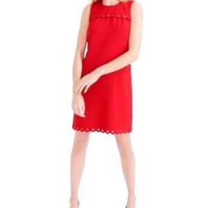 J. Crew scalloped dress with grommets